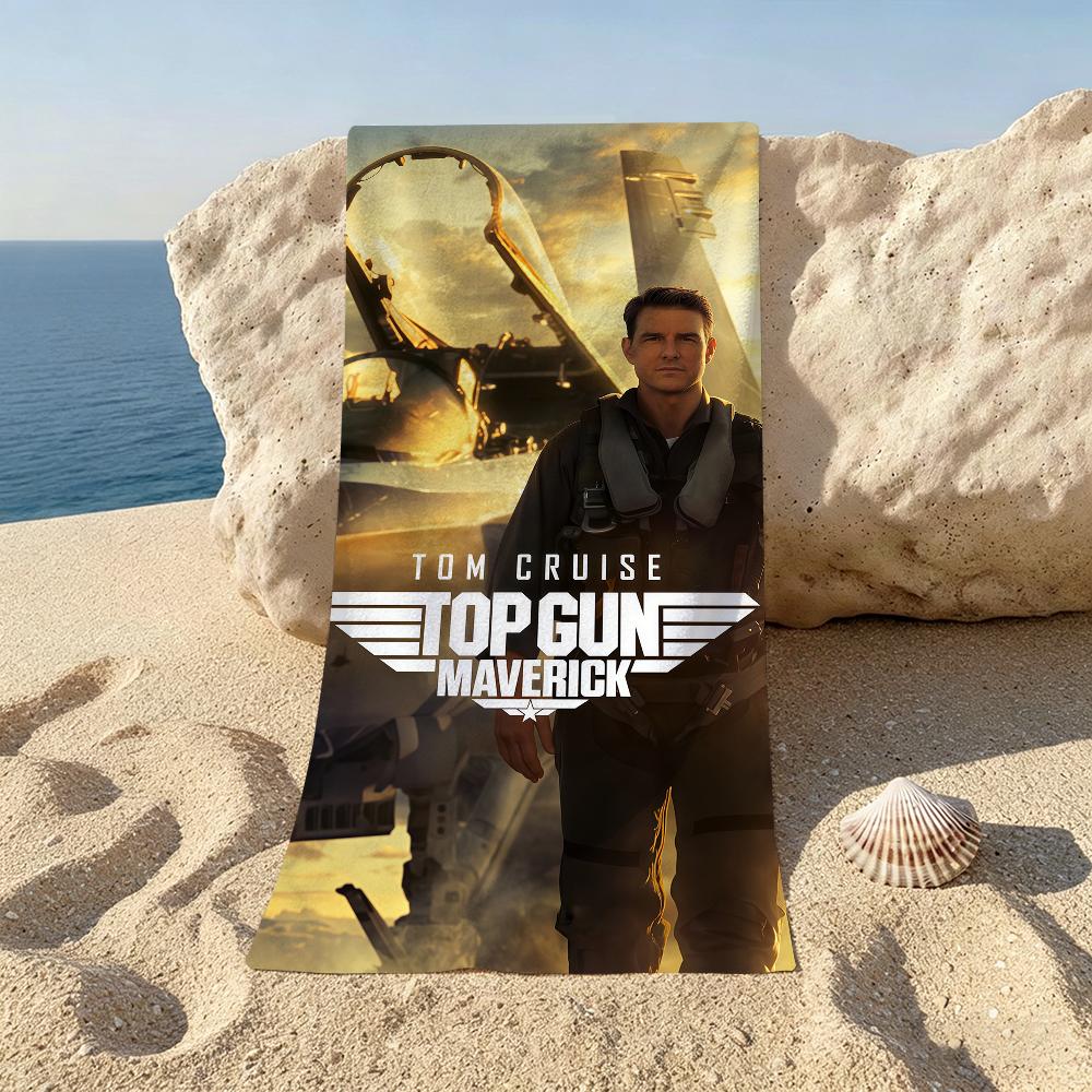 Movie T-Top Gun M-Maverick Beach Towel For Beaches Yoga Studios Gyms Hot Springs Swimming Pools And Picnics