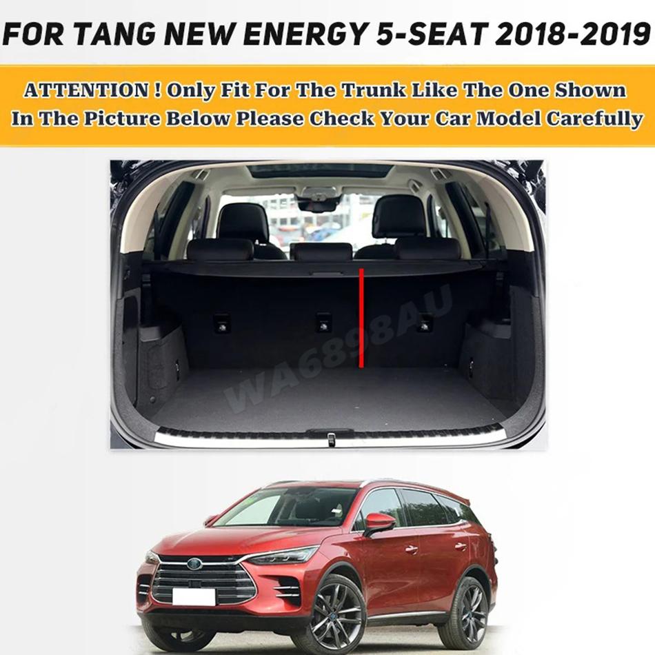 High Side Waterproof Car Trunk Mat For BYD Tang New Energy 5-Seat 2018 2019 Anti Dirty Durable Leather Carpet Protective Pad