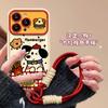 Hamburg Puppy Lanyard Is Suitable for Apple 16 Large Windows Mobile Phone Case 15pro Cute Soft Silicone 14 Fine Hole Anti-drop X