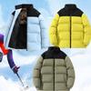 Winter New Graphene Lock-on Warm Cotton Coat Windproof Warm Trendy Color Block Puffer Jacket Parkas Windproof Cotton Coat