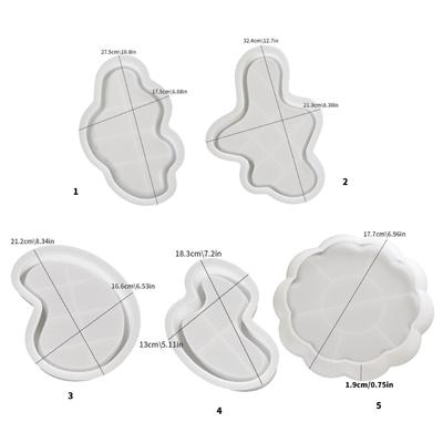 Silikon Epoxid Gießform Tablett Einfache Entformung Silikon Aufbewahrungs-Präsentationstablett Formen Für Kreative Wohnaccessoires