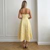 Elegantes Jacquard-Langarmkleid mit offenem Rücken und Trägern - Sommer 2026 Kollektion
