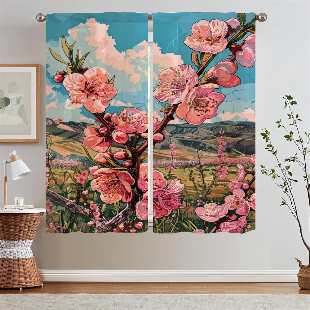 Oleander Blackout Living Room Curtain Tiebacks Kitchen Curtains Salon 2 Pieces Partition Window Curtains On Offer Free Shipping