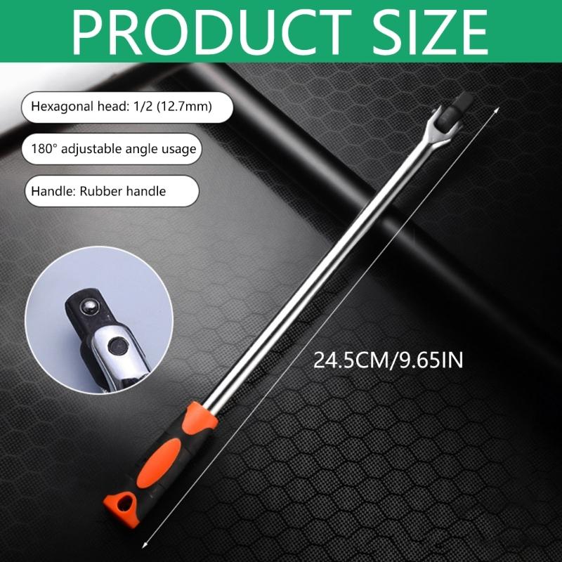 Profession 180 Degree Rotating Socket Wrench Spanner With Steel Ball Locking Suitable For Automotive Repair Tight Space