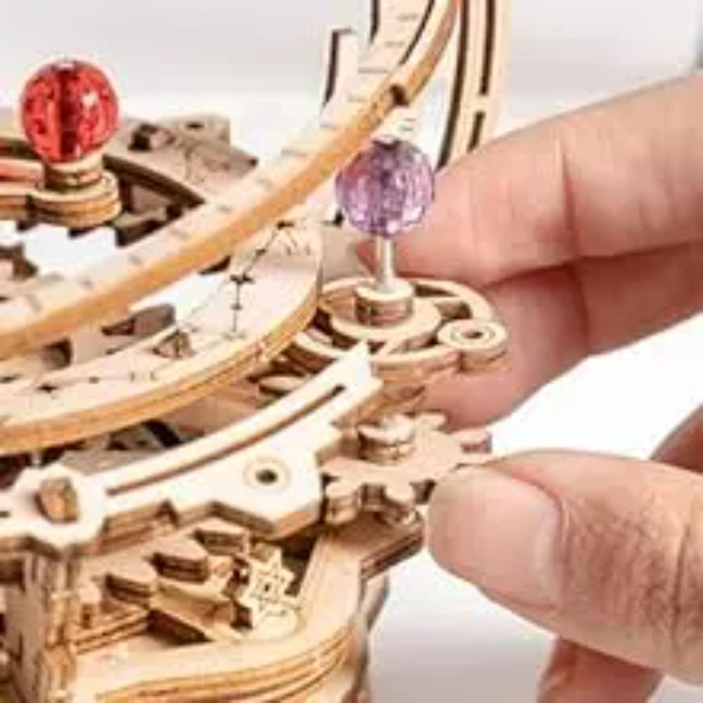 Drehende Sternennacht Mechanische Spieluhr 3D Holzpuzzle Bausatz Bastelset für Kinder Kinder AMK51