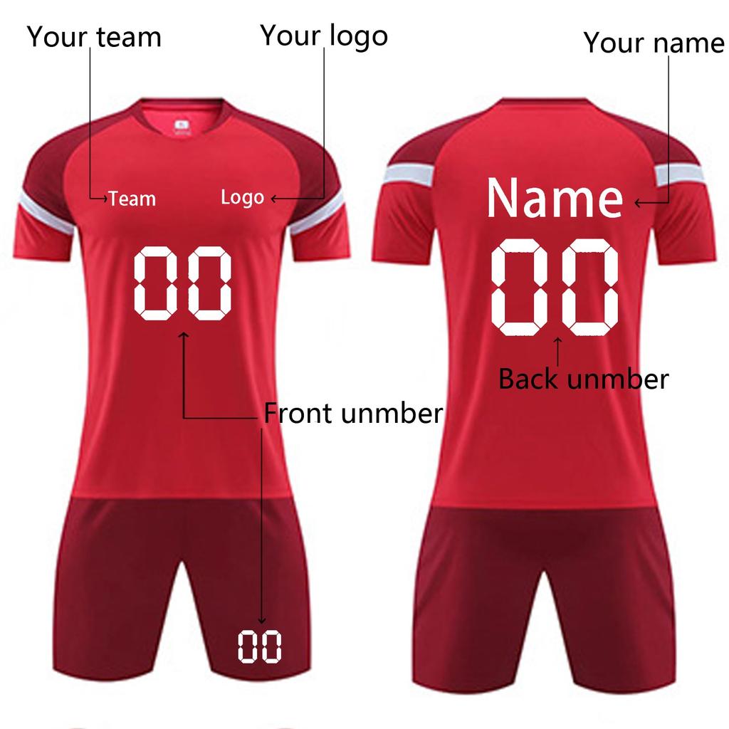 Men's Breathable Quick-Dry Soccer Jersey and Shorts Set Athletic Training Sportswear for Football Enthusiasts