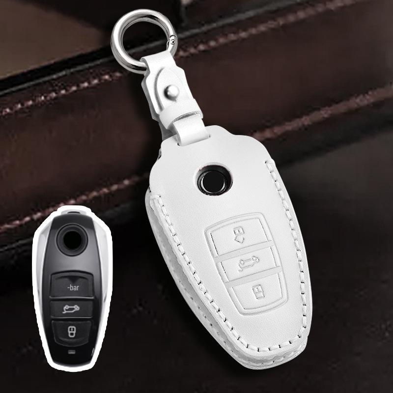 

Cowhide Key Cover & Chain for Volkswagen Touareg (2013-2017) белый