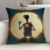 Cushion Cover Cushion Cover Pillowcase, Anti-Mite Invisible Zipper, Linen Sofa Cushion E-E.T. The Extra-Terrestrial