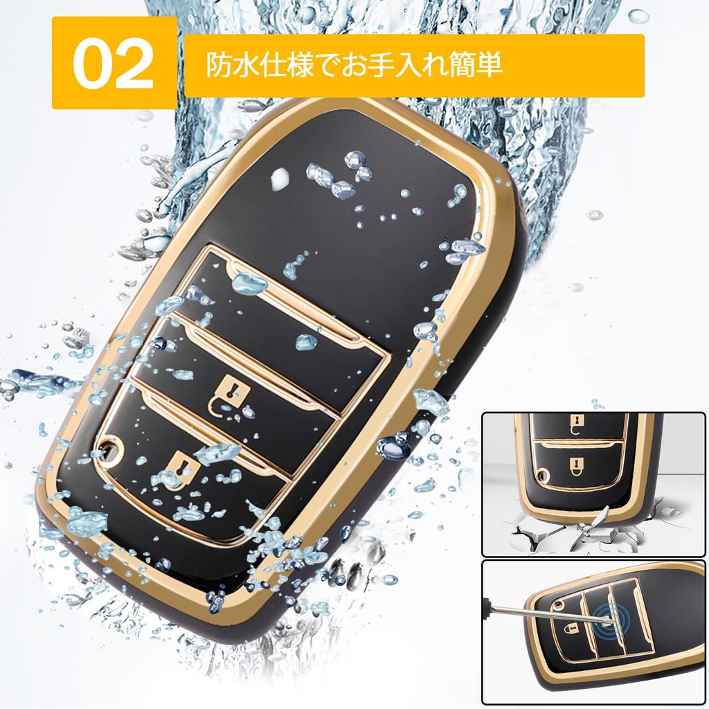 YORKNEIC Key Case for Toyota Prius 60 Series 30 Series Harrier 80 Series Hilux GUN125 Land Cruiser 200 Series 300 Series RAV4 PHV 50 Series GranAce GR