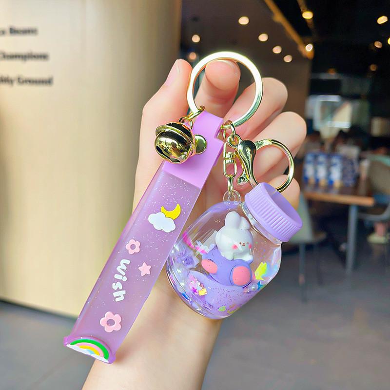 

Милый мультяшный акриловый брелок с животным в подарок на дни рождения, годовщины и Purple Rabbit