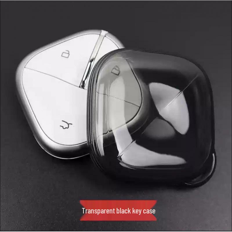 Ultra-Thin Transparent Key Case for Wuling Bingo, Baojun, Yun Duo, Yue Ye, KiWi EV - Full Coverage Shell Buckle