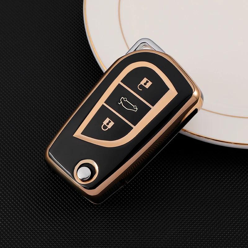 Pokrowiec Etui na Kluczyk Samochodowy TPU Uchwyt na Obudowę Kluczyka Do Toyota Auris Corolla Avensis Verso Yaris Aygo Scion Tc Im Camry Rav4