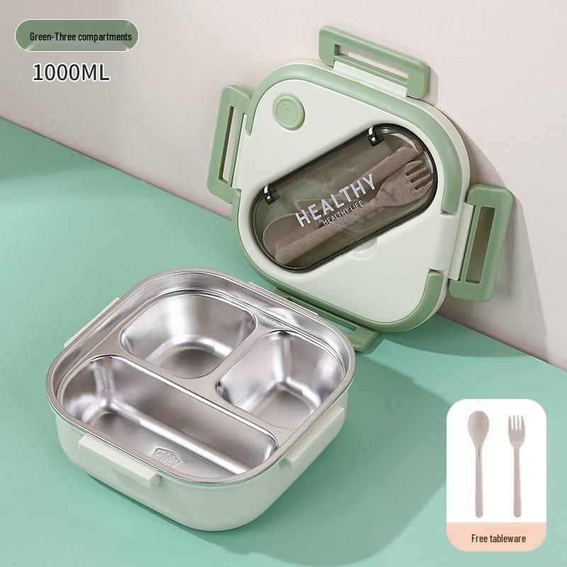 Korean Style 304 Stainless Steel Insulated Lunch Box for Men, Women, Students, and Office Workers