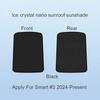 For SMART #3 2024 2025 2026 Car Ice Crystal Sunroof Sunshade Skylight Roof Heat Ulation Shading Interior Auto Accessory