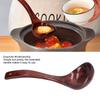 2Pcs Wooden Spoon Wood Scoop Ladle   Handle Set Kit for Porridge Coffee Dessert