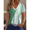 Women's Fashion Casual Women's V-neck Comfortable Short Sleeved T-shirt