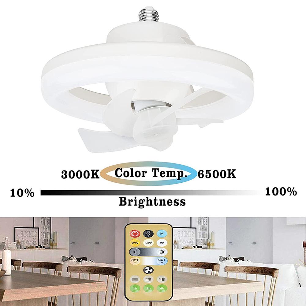 48W/60W Ceiling Fan With LED Lights E27 Remote Ceiling Lighting Bedroom Living Room Switch Control Home Lamps AC86-25V