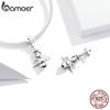Bamoer 925 Sterling Silver Guardian Angel Seies Bead Vintage Cross Wish Angel Wisiorek Urok na oryginalną bransoletkę lub Neckalce DIY Biżuteria