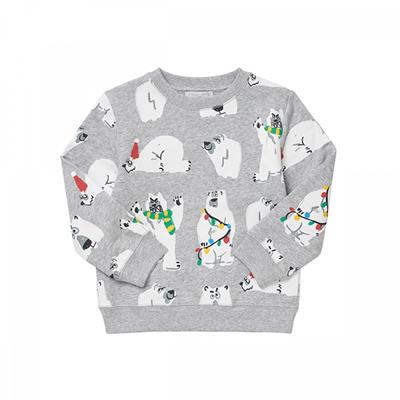 Stella McCartney Tt4s10 Z1425 905mc Witte Beer Print Kinder Sweatshirt