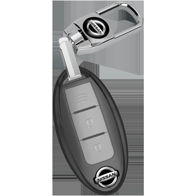 Compatible Key Cover for 2022 Nissan Sylphy, Teana 21, Qashqai, X-Trail, Tiida - Transparent Shell