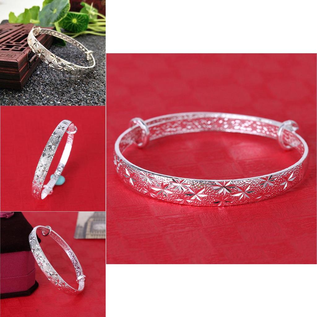 Timeless Women's Fashion Silver Star Adjustable Bracelet Adds Classic Charm