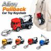 Cartoon Pullback Car Toy Pendant Movable Wheels Truck Key Pendant  Key/Backpack Decor