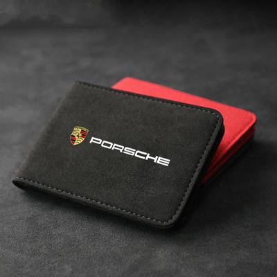 Pro Porsche 911 Cayenne Panamera Macan Boxster Carrera-GT 928 Semiše Auto Znak Držák na Řidičský Průkaz Kreditní Kartu Příslušenství