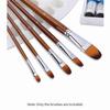 13pcs Professional Art Paint Brushes Set Long Wooden Handle Nylon Hair Paintbrush for Acrylic Oil Watercolor Gouache