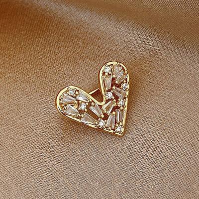 Love Heart Brooches For Women Party Garments Jewelry Accessories Gifts