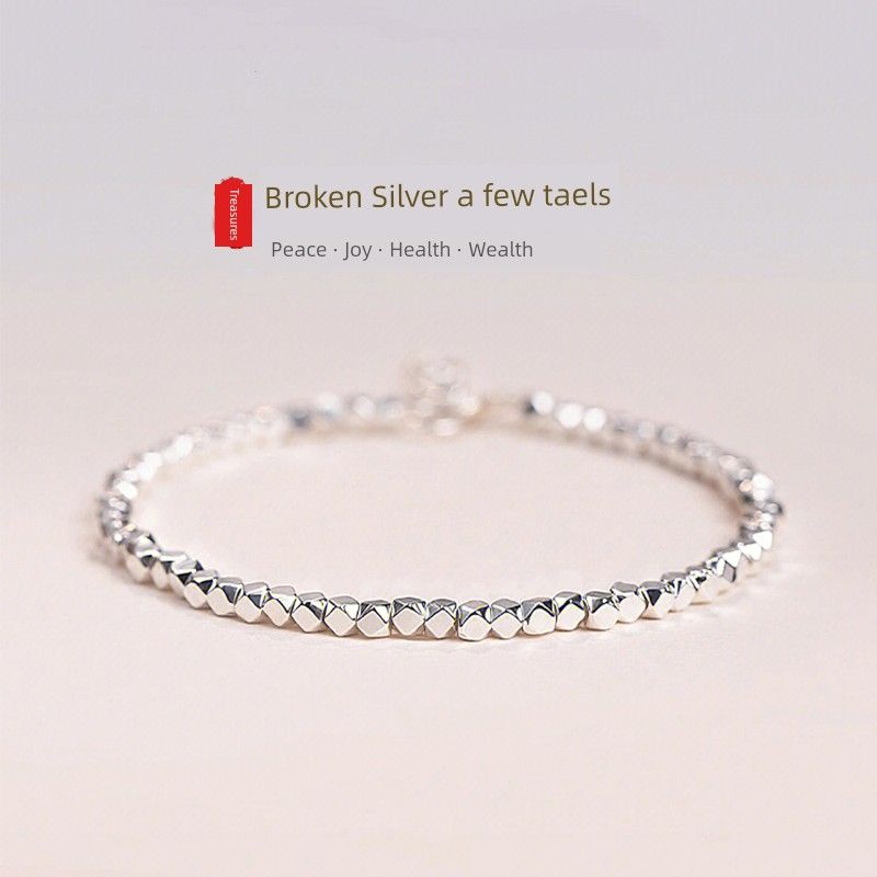 

Браслет из стерлингового серебра 999 пробы с монетами пяти императоров династии Цин для мужчин и женщин, пряжка «мир», 2025 год Змеи, год животного, красный шнурок для ношения Broken Silver Bracelet