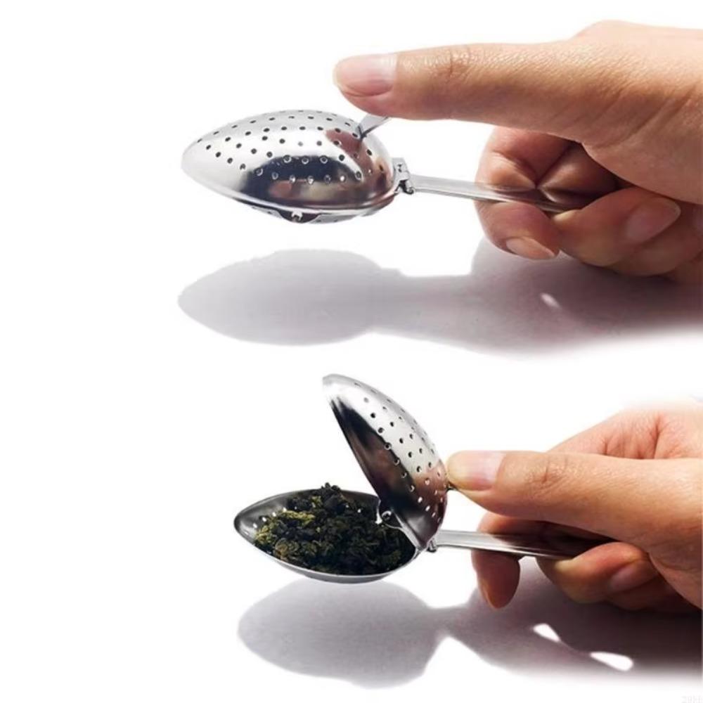 2 Piece Stainless Steel Tea Strainer Spoon Long Handle Tea Infuser Sieve Tea Filter Spoon Spices