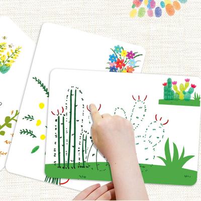 Barn Fingeravtryck Bläck Spel Förskola DIY Klotter Leksaker Barn Kreativ Teckning Tidig Utbildning Pedagogiska Leksaker För Flickor