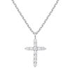 Women's Mini Chain Cubic Cross Necklace