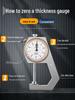 High Precision Digital Micrometer: Steel Pipe & Flat/Bent Pointed Head Thickness Gauge