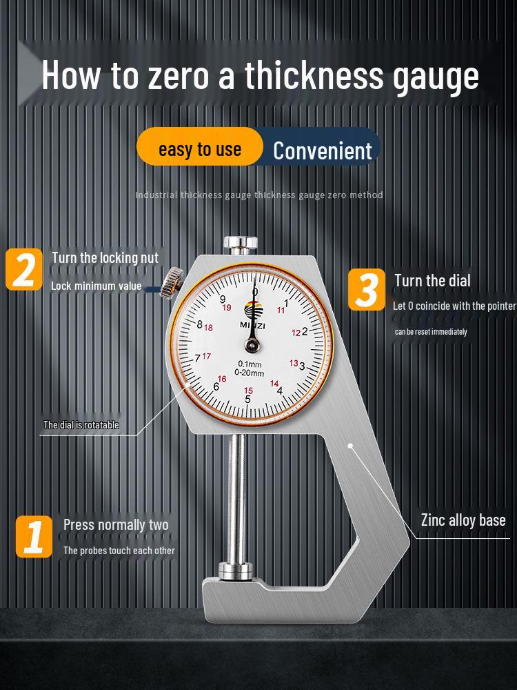 High Precision Digital Micrometer: Steel Pipe & Flat/Bent Pointed Head Thickness Gauge
