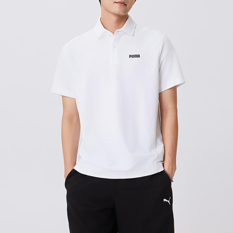 Puma Rad/Cal Casual Moisture-Wicking Quick-Dry Sun Protection Short Sleeve Polo Shirt Men Polo Shirts White 690191-02