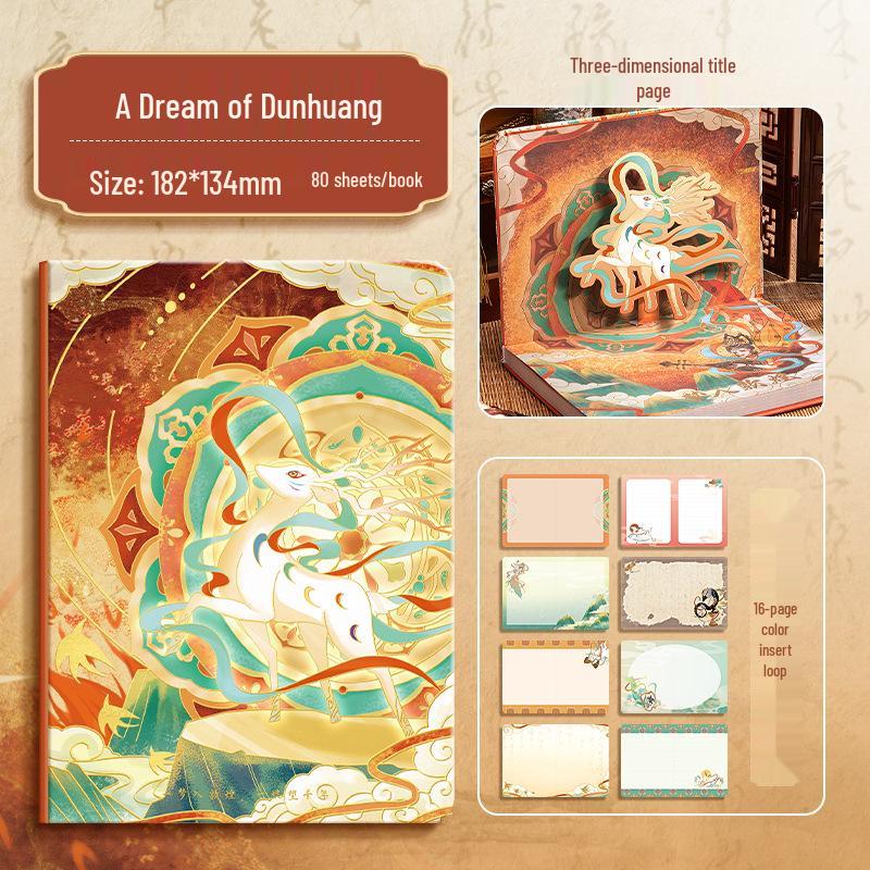 High-Value 3D Hardcover Student Journal: Creative Cultural Style Graduation Gift
