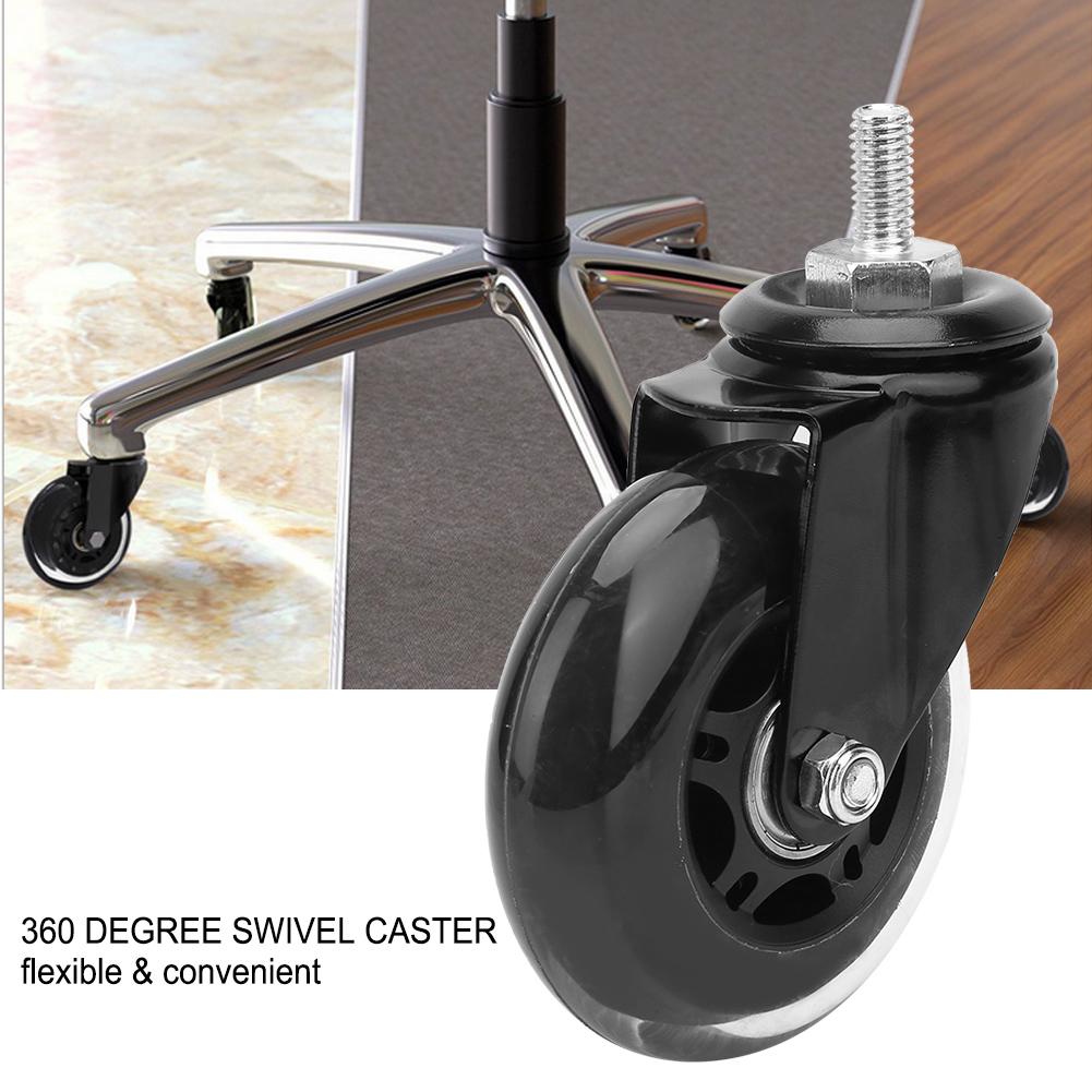5pcs 3 Inch Swivel Caster Office Chair PU Roller Wheel Furniture Trolley Roller (#1)