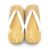 Asakusa Kimono Market In Rain Geta Sandals with Urethane Soles Shinto and Work Footwear with Hem Pads L [Made Japan] Men's (L/LL) <White Straps> Men's
