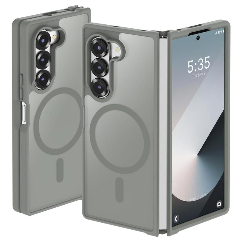 Translucent Matte Magnetic Camera Lens Protection Phone Case for Samsung Galaxy ZFold 7 5G 6 8 Wide Lightweight Slim