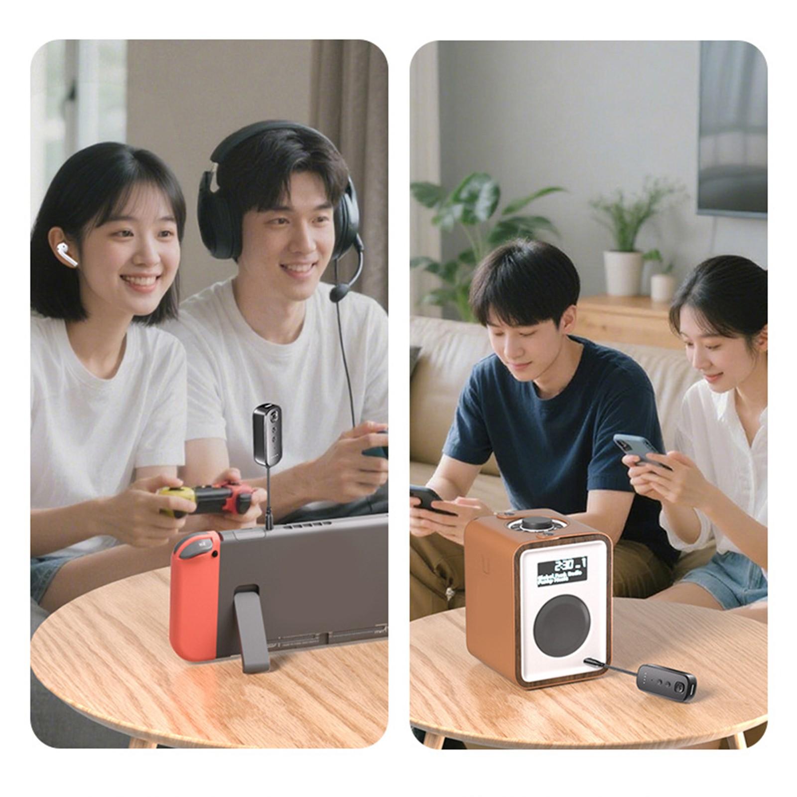 Bluetooth-compatible Sound Converters 3.5mm Auxes Receiver 15H Long Battery Low Power Consumption Wireless Transmission for Vehicles 1