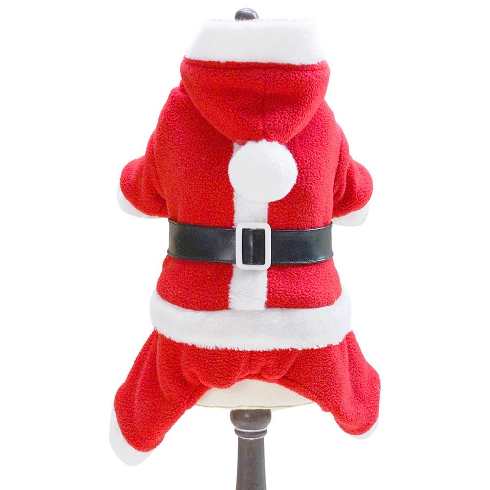 Pet Dog Clothes Santa Claus Design Size M Red Breathable Christmas Costume Party Dog Apparel Supplies Christmas Costume