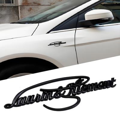 1 unidad Insignia de Coche de Metal Firma del Fundador Laurin & Klement Emblema Calcomanías para Octavia Superb Fabia Karoq Yeti Rapid Accesorios