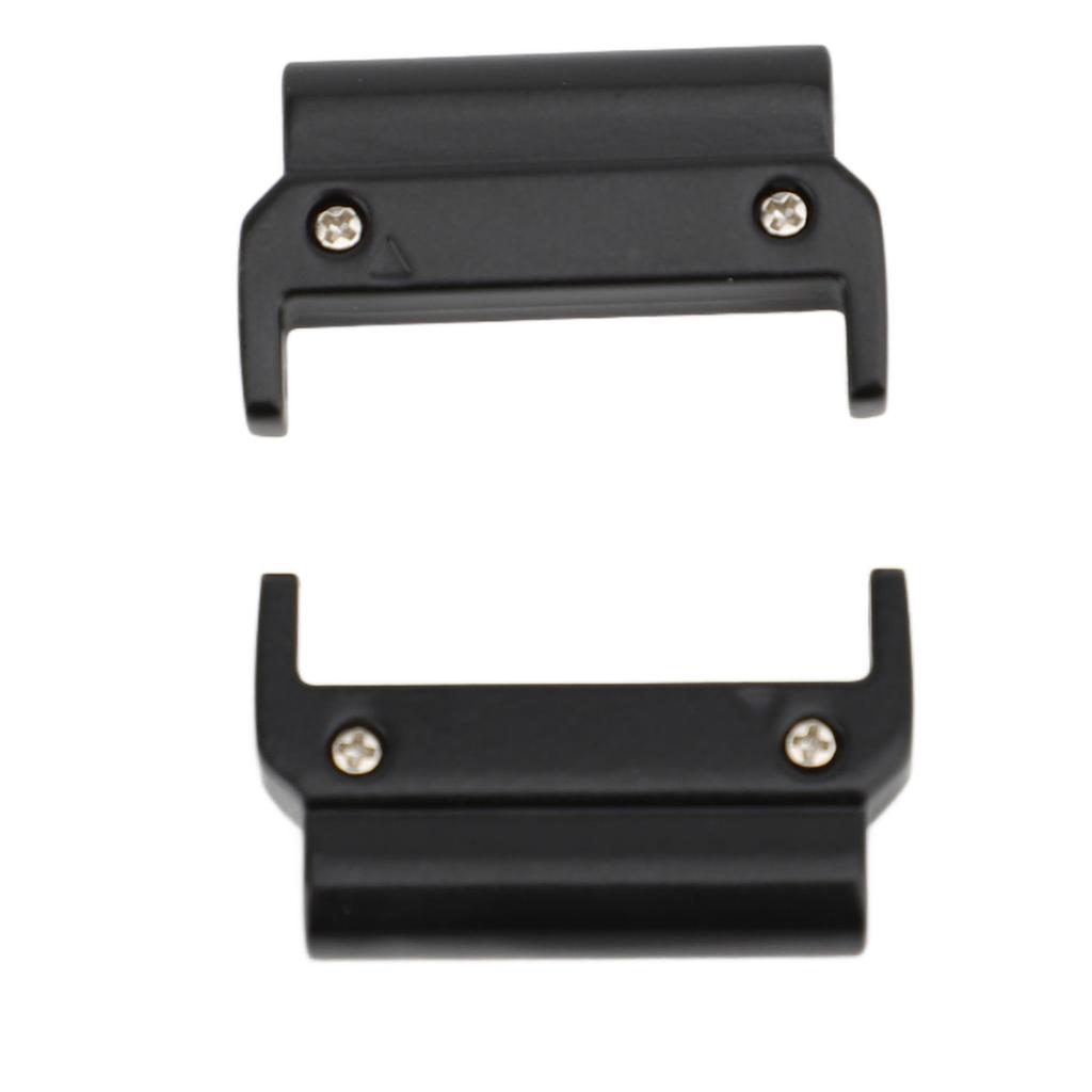 1 Pair Metal Watch Band Adapter for Quick Fit Watch Replaceable Connector for Replacement Black