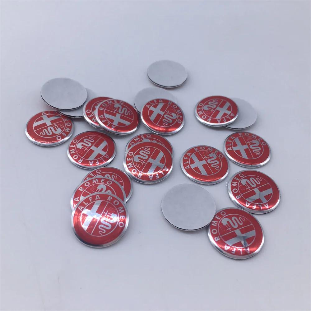 5pcs 11mm 14mm 15mm 15color For Alfa Romeo Stickers Mito 159 147 156 Giulietta Giulia F1 Stelvio Volante GT Car Key Emblem