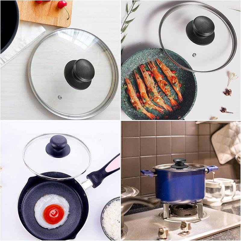 2/4Pcs Pot Lid Knob with Screwdriver Universal Replacement Pan Lid Cover Knob Kitchen Bakelite Cookware Knob Handle Pot Lid Knob