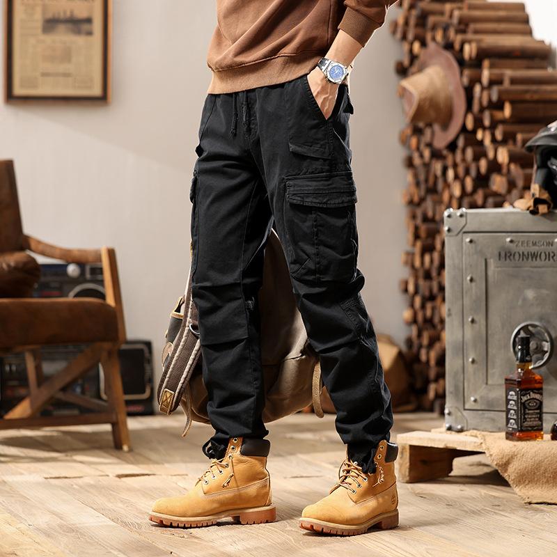 Trendy Brand Overalls Men's High-end Pants High Street Loose Functional Men's Trousers Wear-resistant Men's Trousers Casual Pants