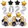 2026 Happy New Year Black Gold Balloon Set – Digital and Foil Decorations