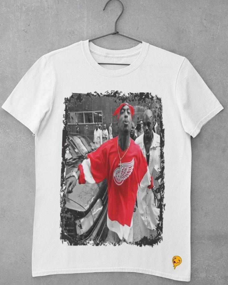 

Tupac Shakur Red Wings T shirt 2pac Mens Tshirt Graphic Tshirt Size S5XL Unisex T-Shirt XXL