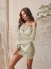 2024 Knit Hollow Backless Beach Cover-up Sun Protection Dress